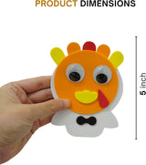 4 Pack Thanksgiving Crafts for Kids - Pilgrim Turkey Foam Magnet Craft Kit