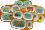 Set of 4 Fall Thanksgiving Melamine Dinnerware Sets for Kids - BPA-Free, Reusable, Dishwasher Safe