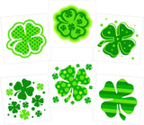 4E's Novelty 72-Pack Shamrock Tattoos – St. Patrick's Day Party Favors for Kids, Pre-Cut Designs