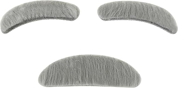 4E's Novelty Fake Mustache & Eyebrows – Old Man Costume Accessory for 100th Day of School