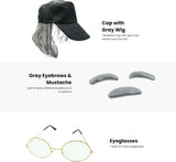 4E's Novelty Old Man Costume Kit for Kids – Perfect for 100th Day of School and Halloween