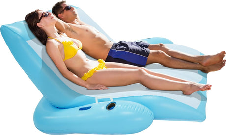 Two Person Inflatable Pool Recliner Great Lounge Floats for Adults and Kids