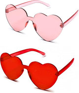 4E's Novelty 2-Pack Heart Sunglasses for Women – Cute Accessories for Valentine’s or Mardi Gras