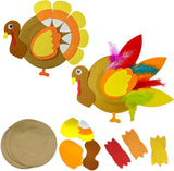 4 Pack Turkey Plate Craft for Kids - Thanksgiving Arts and Crafts for Kids Ages 3-12