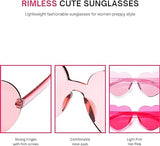 4E's Novelty Heart Sunglasses 2-Pack – Hot Pink Glasses for Parties, Festivals & Valentine Costumes