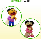 Multicultural Hand Puppets for Toddlers 1-3 and Kids 4-8, Puppet Theater Show for Imaginative Play