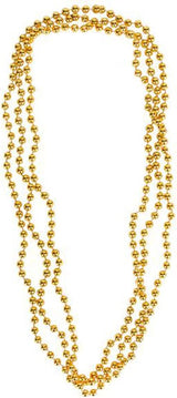 4E's Novelty Gold Beads Necklaces – 72 Pack Bulk Mardi Gras Party Favors & Parade Accessories