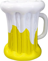 22" Inflatable Beer Mug Cooler - Party Decor, Floating Drink Bucket