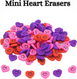 4E's Novelty 144-Pack Mini Heart Erasers – Candy Alternative Valentine Party Favors for Kids