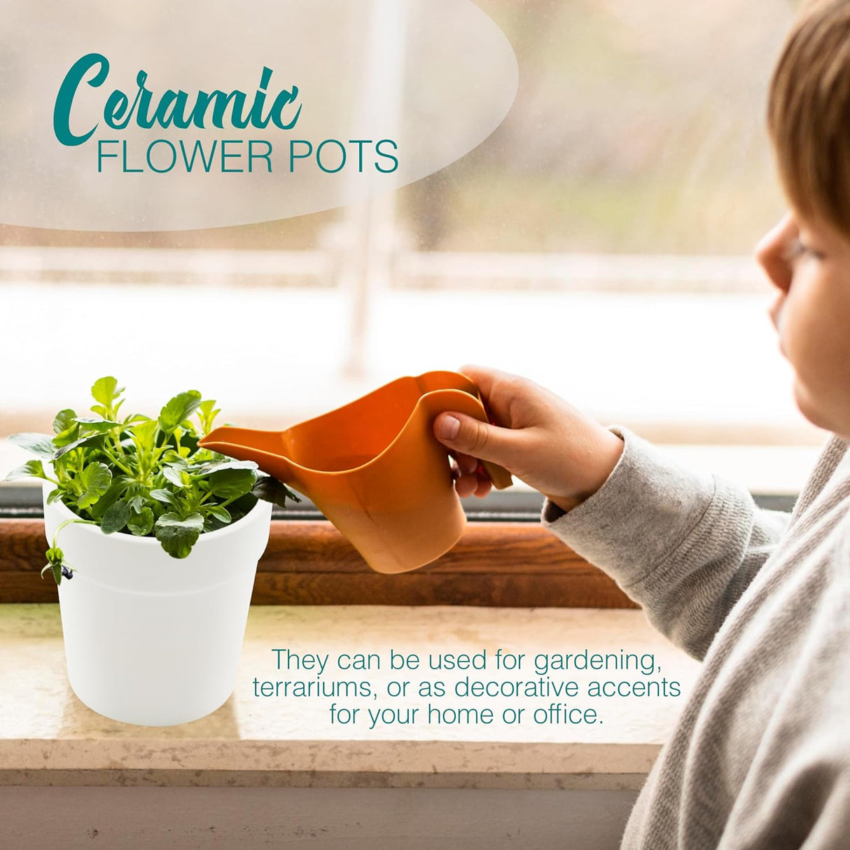 12-pcs Ceramic Flower Pot - Mini Terracotta, Small Clay Pots for Plants, Paintable Flower Pots for Kids