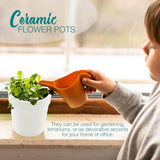 12-pcs Ceramic Flower Pot - Mini Terracotta, Small Clay Pots for Plants, Paintable Flower Pots for Kids