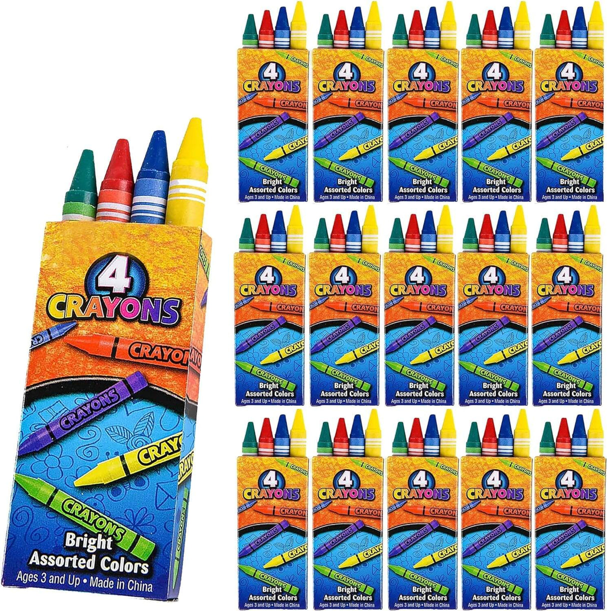 4E's Novelty 576 Crayon bulk pack, providing hours of creative fun for kids. Great for teachers, party planners, and back-to-school supplies.