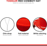 4E’s Novelty Red Toddler Cowgirl Hat - Boys & Girls Red Cowboy Hat for Halloween Costume for Toddler Cowboy Outfit, Ages 3-6