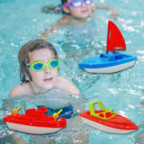 Toy Boat Bath Toys for Kids & Toddlers 3 Pcs Floating Toy Boats for Bathtub, Kids Pool Toys, Beach Toys by 4E's Novelty