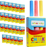  Jumbo Chalk for Kids, 24 pcs per pack , Non-Toxic Sidewalk Chalk Bulk Pack, Ideal for Toddlers ages 1 to 3