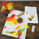 12 Pack Pinecone Turkey Craft Kit - DIY Thanksgiving Crafts for Kids & Adults