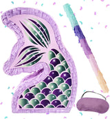 Mermaid piñata Sparkling Under the Sea Birthday Party Decorations, Perfect piñatas for Birthday Girl’s Celebration