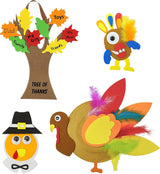 Turkey Plate, Pilgrim Magnet, Turkey Monster, Thankful Tree - Thanksgiving Craft for Kids