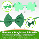 4E's Novelty St. Patrick's Day Glow Accessories Set – Fun Leprechaun Costume for Men & Women