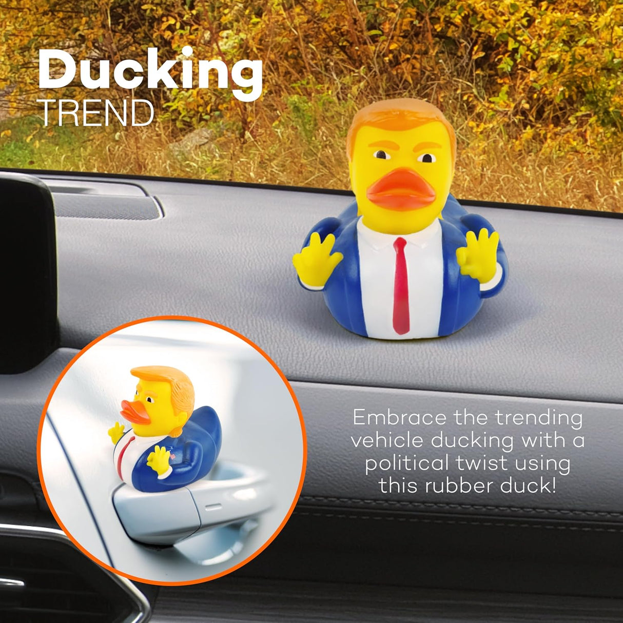 Trump Duck: Large Rubber Ducks - 3.15” Donald Trump Rubber Duckies, Funny Rubber Ducks for Jeeps, Big Rubber Duck, Donald Trump Ducks for Jeep Ducking