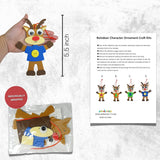 4E's Novelty 12 Pack Reindeer Foam Craft Kit - Easy DIY Reindeer Ornament Craft, Christmas Crafts for Kids 4-12, Individually Wrapped & Party Favors