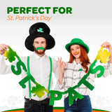 4E's Novelty 48-Pack St. Patrick's Day Mustache Set – Fun Green & Orange Self-Adhesive Accessories