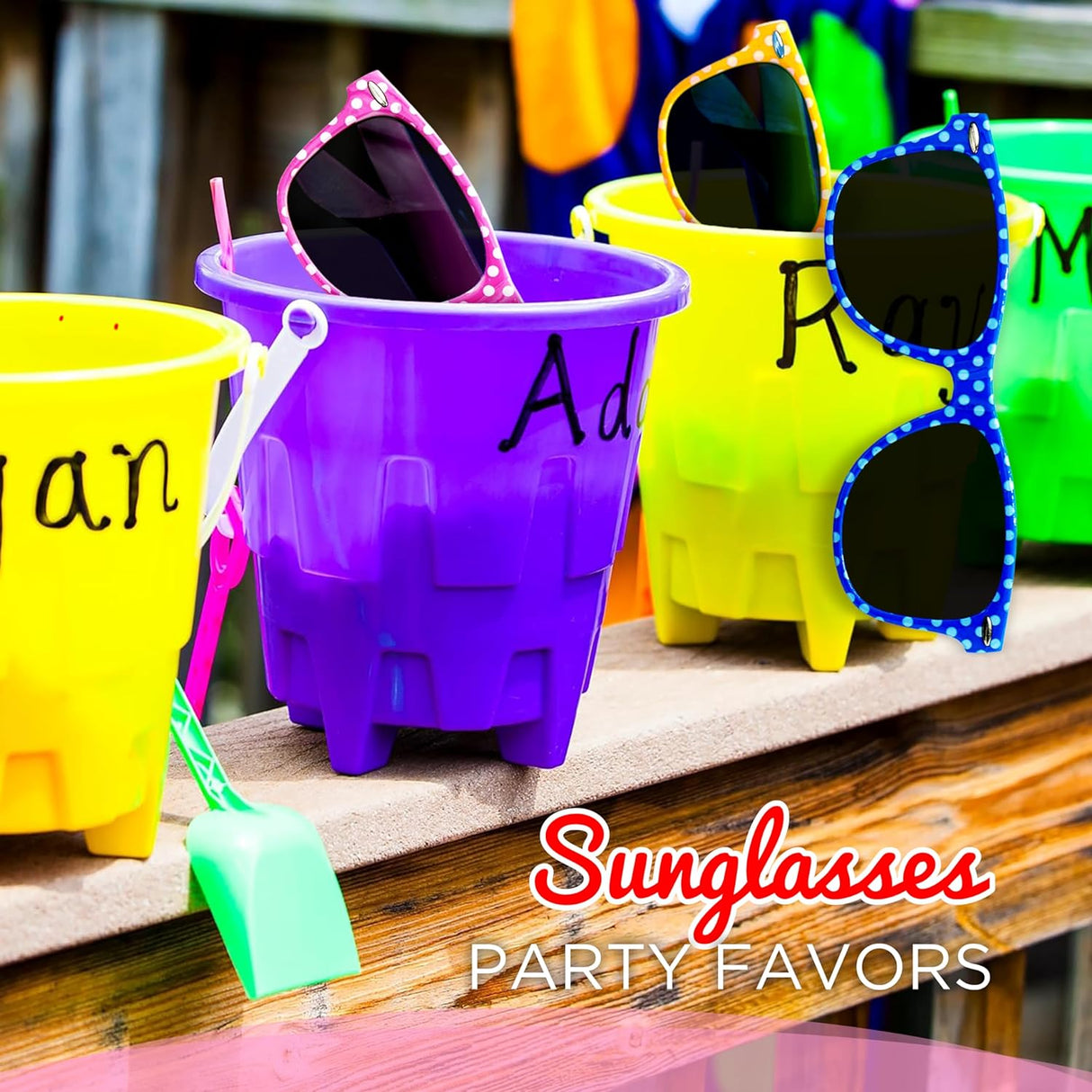 Kids Sunglasses - Cool and Fun Party Favors for Kids, Neon Sunglasses for Boys and Girls Ages 4-12