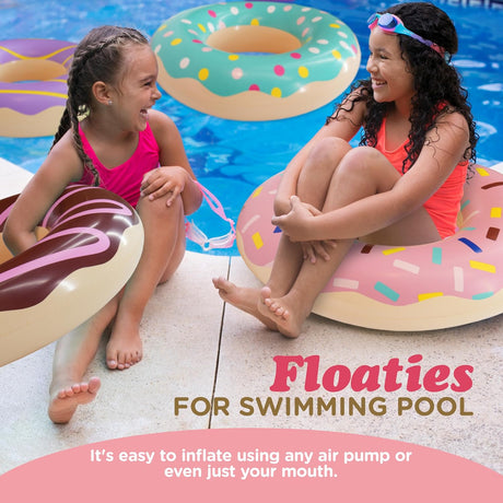 Inflatable swim donut for kids and adults fun pool float for summer fun swimming