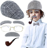 4E's Novelty Grandpa Costume – 5-Pc Old Man Outfit for Kids’ 100th Day of School