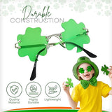 4E's Novelty Shamrock Glasses – St. Patrick’s Day Green Sunglasses for Adults & Kids Party Accessory