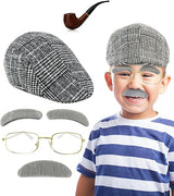 4E's Novelty Grandpa Costume – 5-Pc Old Man Outfit for Kids’ 100th Day of School