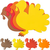 24 Pack Blank Foam Turkey Craft - Large 8" Foam Turkey Cutouts