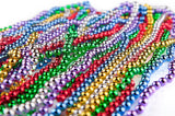 4E's Novelty Mardi Gras Beads Bulk Set – 144 Pieces, 33" 6mm Metallic in 12 Colors