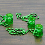 4E's Novelty St. Patrick’s Day Beads Necklace With Shot Glasses Beer Mug - Pack of 12, Shamrock Party Favors & Costume Accessories