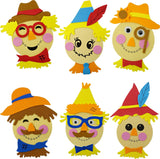 12 Pack Scarecrow Crafts for Kids - Thanksgiving Scarecrow Decor