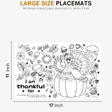 12 Pack Thanksgiving 11x17 Disposable Paper Placemats