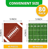 4E's Novelty 80-Pack Football Napkins – Disposable Party Supplies for Game Day & Birthdays