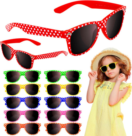 Kids Sunglasses - Cool and Fun Party Favors for Kids, Neon Sunglasses for Boys and Girls Ages 4-12