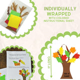 Thankful Tree Craft Kit 12-Pack, Foam, Self-Adhesive - 11” Tree of Thanks for Kids Ages 4-8