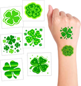 4E's Novelty 72-Pack Shamrock Tattoos – St. Patrick's Day Party Favors for Kids, Pre-Cut Designs