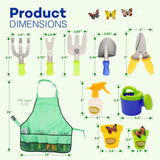 4EsNovelty 15-Piece Kids Gardening Essentials, Wagon & Outdoor Toys for Toddlers 1-3 Age