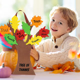 Thankful Tree Craft Kit 12-Pack, Foam, Self-Adhesive - 11” Tree of Thanks for Kids Ages 4-8