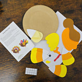 4E's Novelty 4 Pack Turkey Plate Craft for Kids - Fall Thanksgiving Arts and Crafts for Kids Ages 3-12, Fun DIY Thanksgiving Plate Party Decorations