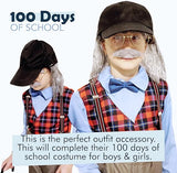 4E's Novelty Old Man Kit – Hat, Wig, Glasses, Mustache & Eyebrows for Kids & Adults