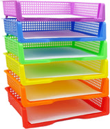 Organizing Trays for Drawer Organizer and Desk Organizer Storage, Classroom Organization, and Plastic Drawer Storage - 6 pcs Paper Trays and Bins