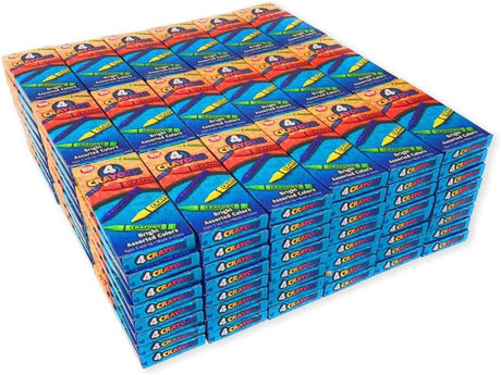 4E's Novelty 576 Crayon bulk pack, providing hours of creative fun for kids. Great for teachers, party planners, and back-to-school supplies.