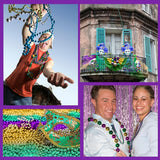 4E's Novelty Mardi Gras Beads Bulk – 500 Metallic Assorted Necklaces