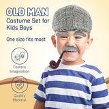 4E's Novelty Grandpa Costume – 5-Pc Old Man Outfit for Kids’ 100th Day of School