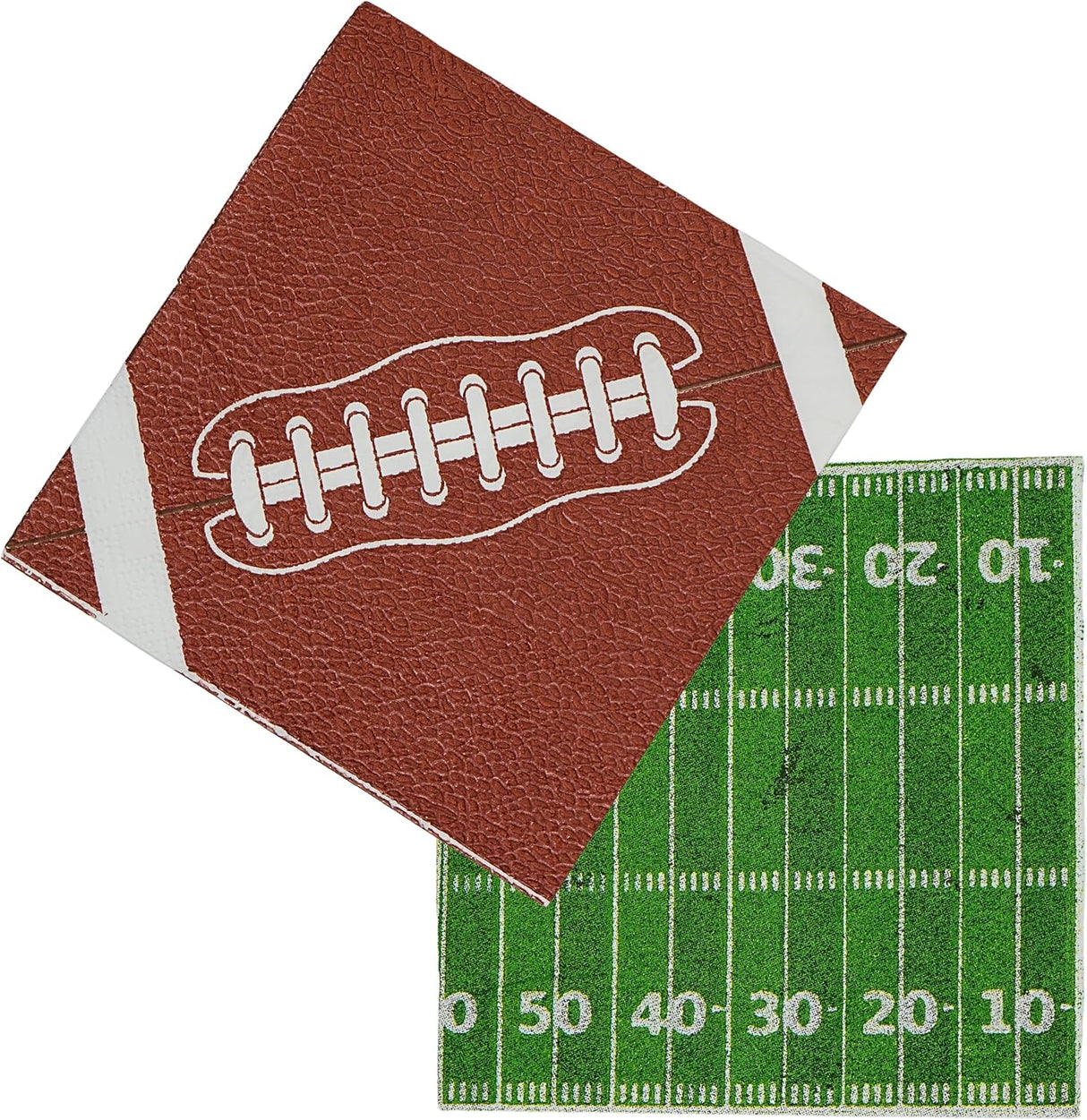 4E's Novelty 80-Pack Football Napkins – Disposable Party Supplies for Game Day & Birthdays