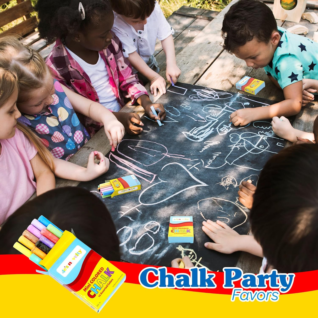 Mini Chalk Set - Sidewalk Chalks for Kids, Crayola Chalks Party Favors - 12 pcs per pack